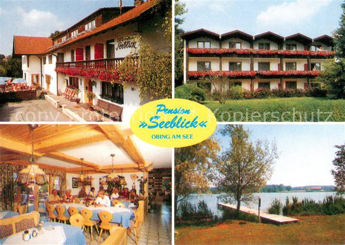 Obing Pension Seeblick am Obinger See Retaurant Badesteg