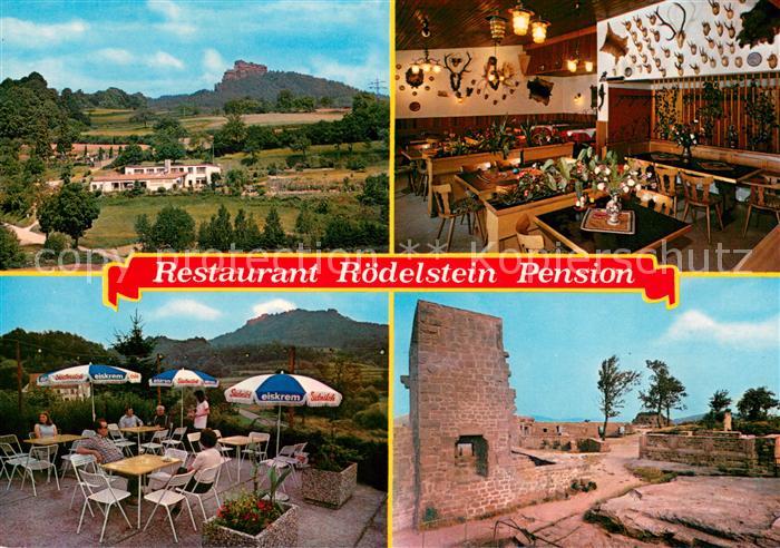 Oberschlettenbach Restaurant Pension Roedelstein im Wasgau Burgruine