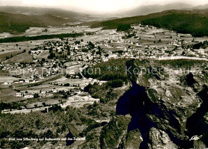 Bodenmais Panorama Blick vom Silberberg ins Zellertal