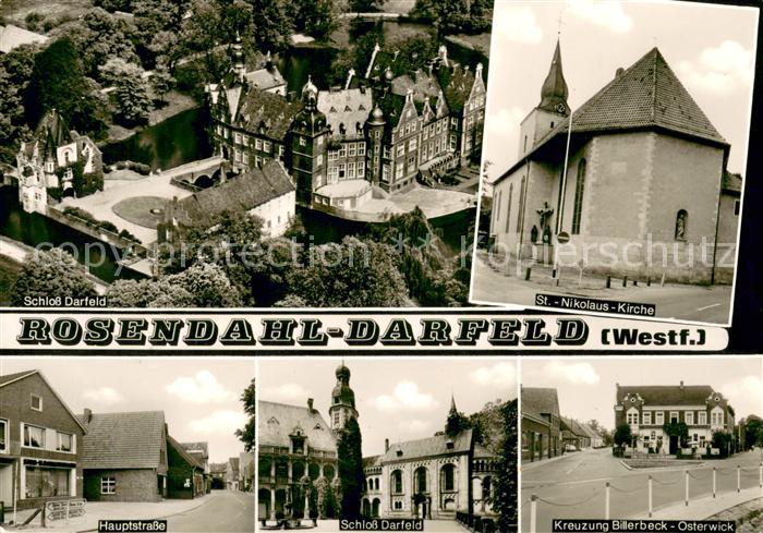 Darfeld Schloss Darfeld St Nikolaus Kirche Hauptstrasse Kreuzung Billerbeck Oste