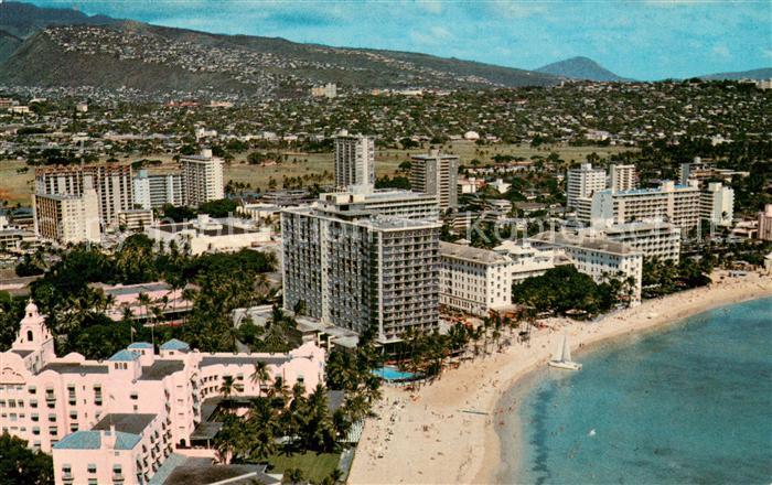 Waikiki Outrigger Hotel at Waikiki Beach Air view