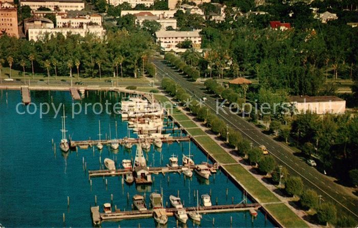 St Petersburg Florida Aerial view of City Yacht Bassin
