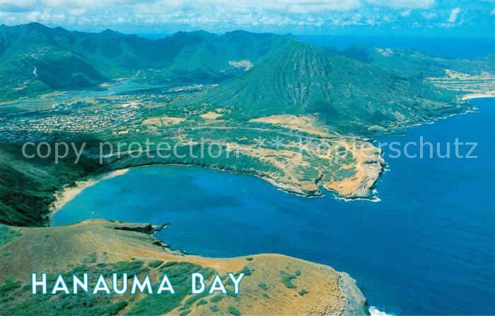 Hawaii US-State Aerial view of Hanauma Bay and nearby Koko Crater may be seen in