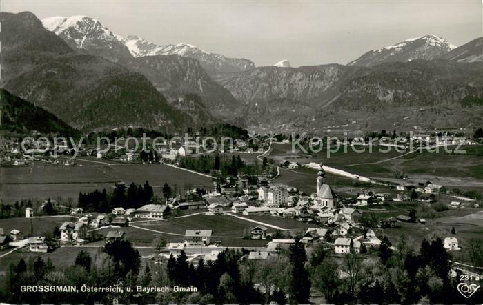 Grossgmain Fliegeraufnahme mit Bayrisch Gmain