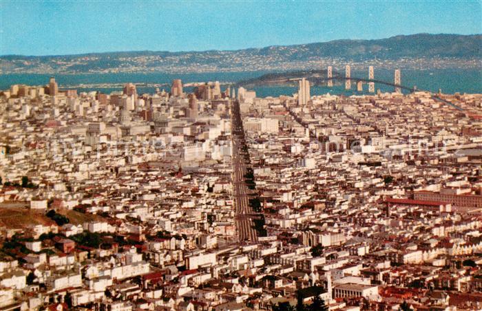 San Francisco California View of the City is taken from Twin Peaks