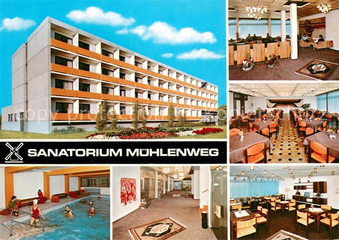 Bad Westernkotten Sanatorium Muehlenweg Hallenbad Flur Gastraeume