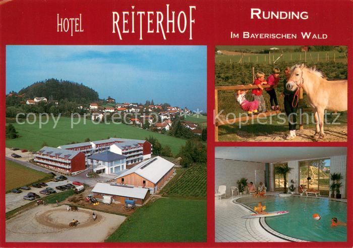 Runding Cham Hotel Reiterhof Fliegeraufnahme Pony Hallenbad