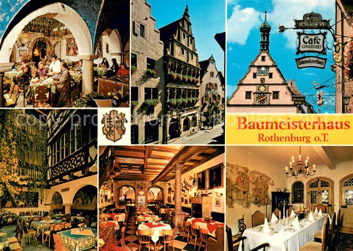 Rothenburg Tauber Baumeisterhaus Cafe Restaurant Gastraeume