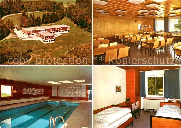 Dinkelscherben Kreisjugendheim Fliegeraufnahme Schulungsraum Hallenbad Zimmer