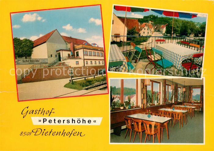 Dietenhofen Mittelfranken Gasthof Petershoehe Gaststube Terrasse
