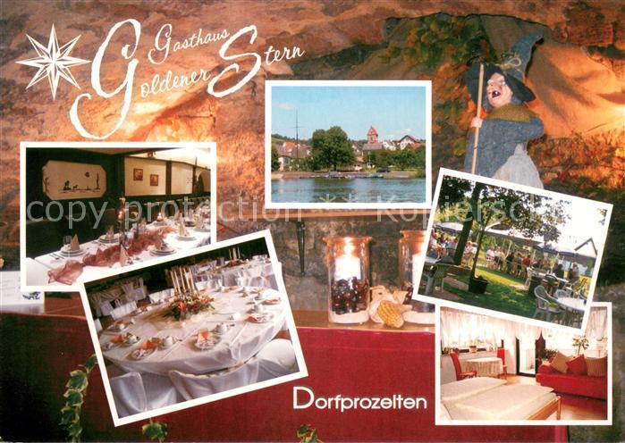 Dorfprozelten Gasthaus Goldener Stern Festtafel Gaststube Weiher Park Zimmer
