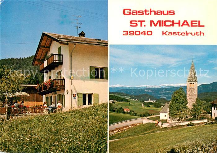 Kastelruth Suedtirol Gasthaus St Michael Kirche Panorama