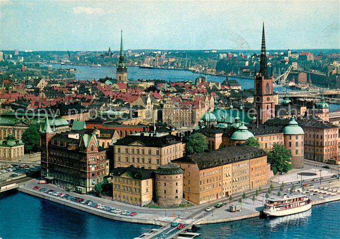 Stockholm Utsikt oever Riddarholmen fran Stadshustornet