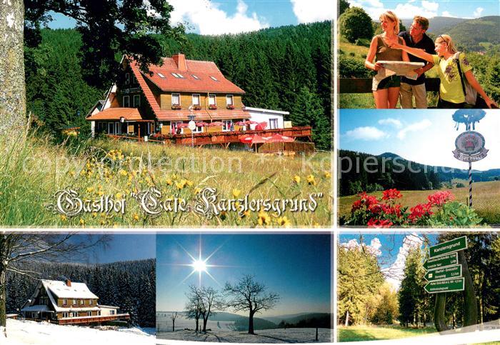 Oberhof Thueringen Gasthaus Cafe Kanzlersgrund Teilansichten