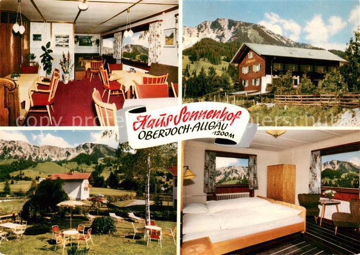 Oberjoch Haus Sonnenhof Gaststube Gartenterrasse Zimmer