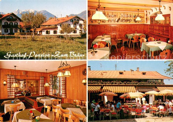 Unterwoessen Gasthof Pension Zum Braeu Gastraeume Terrasse