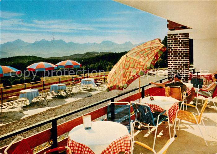 Ussenburg Hotel garni Forggenhof Bergcafe Terrasse