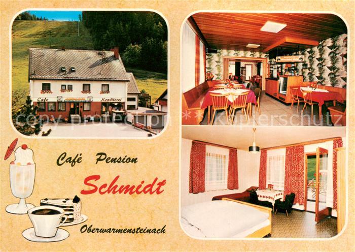 Oberwarmensteinach Cafe Pension Schmidt Gaststube Zimmer