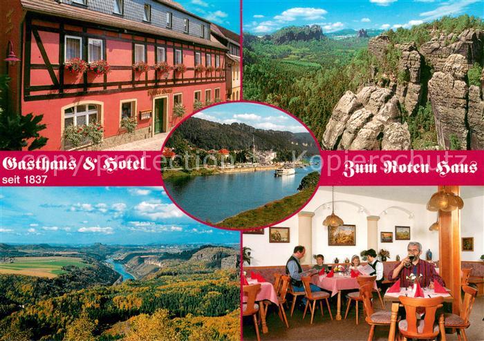 Bad Schandau Hotel Zum Roten Haus Panorama Felsen Gaststube