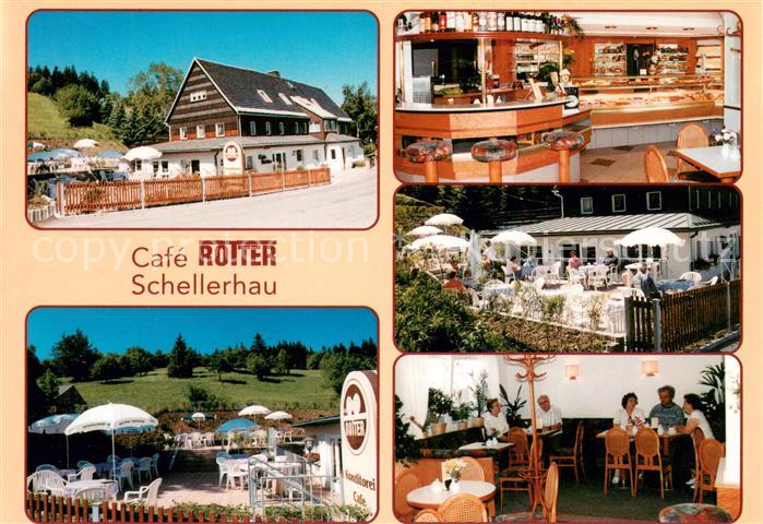 Schellerhau Cafe Rotter Terrasse Verkaufstheke Gastraum