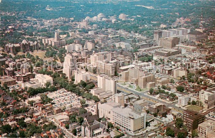 Toronto Canada Aerial view of University Ave