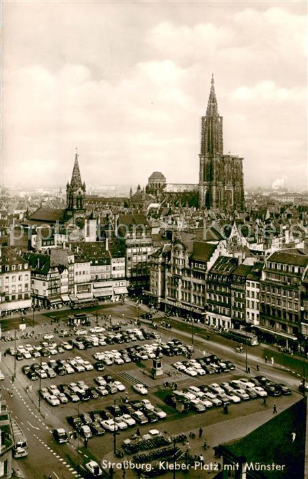 Strassburg Elsass Kleber Platz mit Muenster