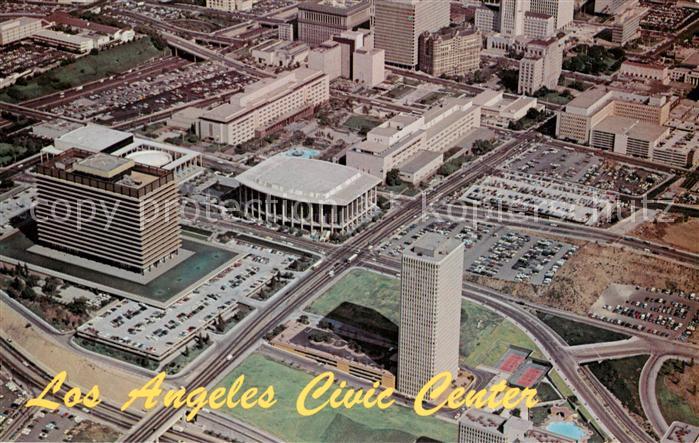 Los Angeles California Civic Center Air view