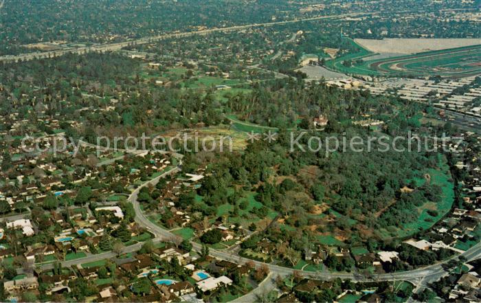 Arcadia California Aerial view of the Arboretum