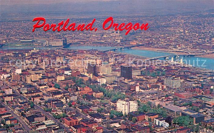 Portland Oregon Aerial view of the City of Roses
