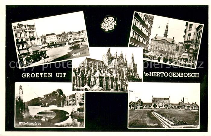 S-Hertogenbosch Markt Basilika Stadhuis Wilhelminabrug Station