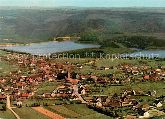 Schmidt Nideggen Fliegeraufnahme mit Rurtalsperre