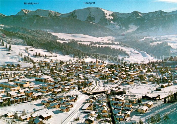 Oberstaufen Oberallgaeu Bayern Fliegeraufnahme mit Rindalphorn und Hochgrat
