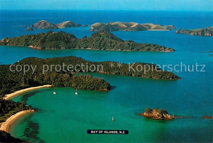 New Zealand Bay of Islands Air view