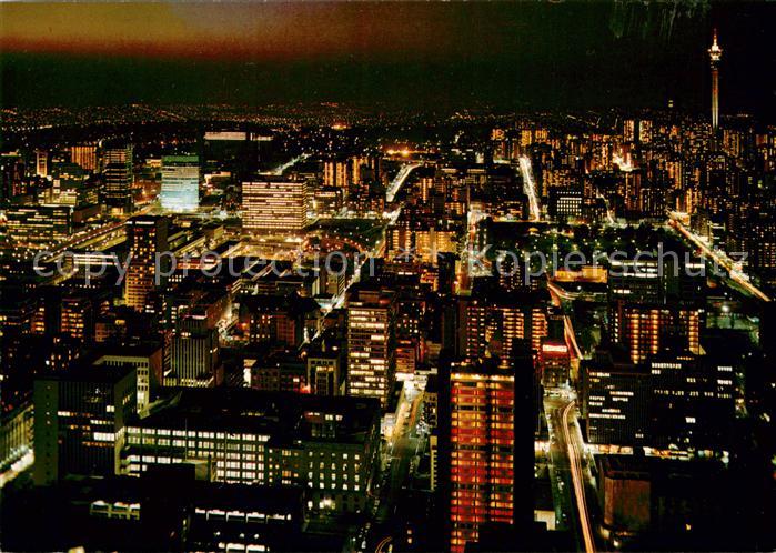 Johannesburg Gauteng Fliegeraufnahme bei Nacht