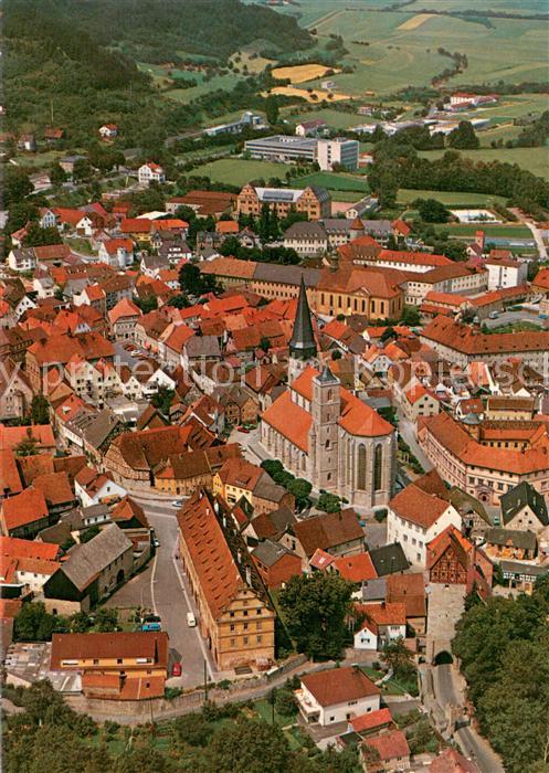 Muennerstadt Stadtpfarrkirche St Maria Magdalena Fliegeraufnahme