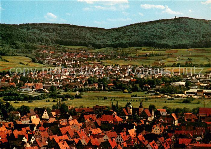 Hersbruck Bayern Suedstadt mit Arzberg Fliegeraufnahme