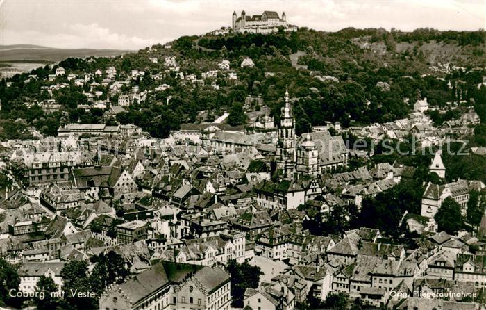 Coburg Bayern Stadtbild mit Veste