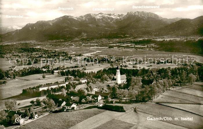 Gaissach Oberbayern Panorama Isartal Alpen Fliegeraufnahme