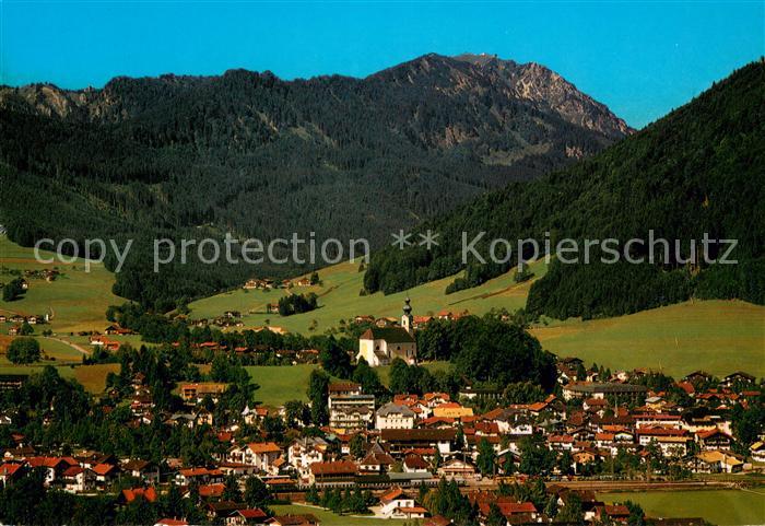 Ruhpolding Bayern Panorama Luftkurort gegen Hochfelln Chiemgauer Alpen