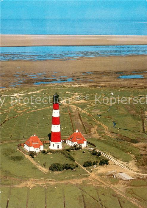 Eiderstedt Westerhever Leuchtturm Fliegeraufnahme