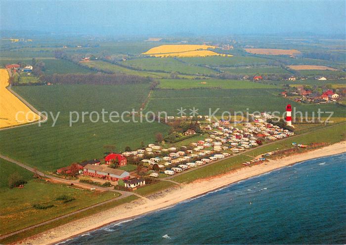Pommerby Campingplatz Seehof Falshoeft Leuchtturm Fliegeraufnahme