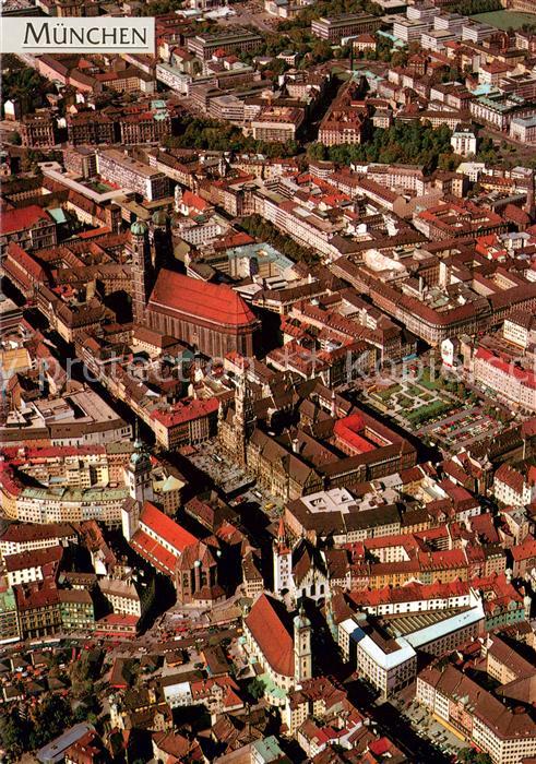 Muenchen Bayern Stadtzentrum Fliegeraufnahme Huber Karte Nr. 6240