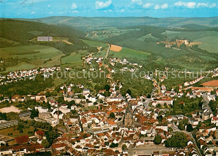 St Wendel Blick zum Missionshaus und Bosenberg Klinik Fliegeraufnahme