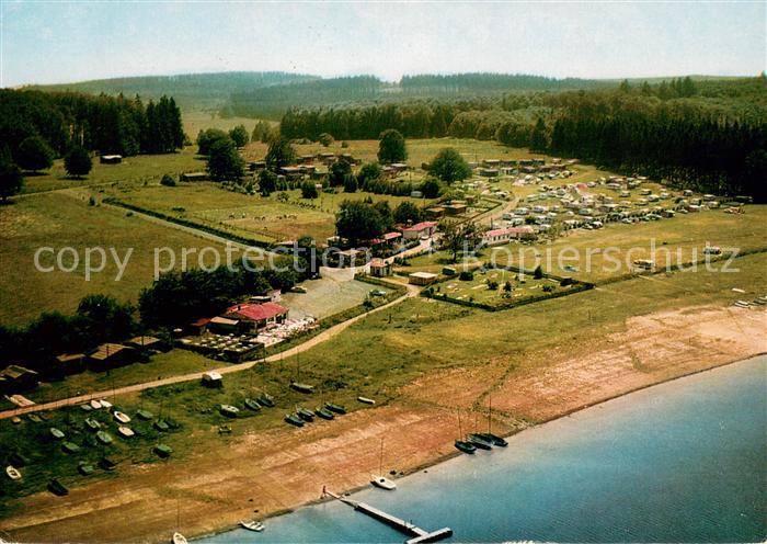 Mademuehlen Campingplatz Krombachtalsperre Fliegeraufnahme