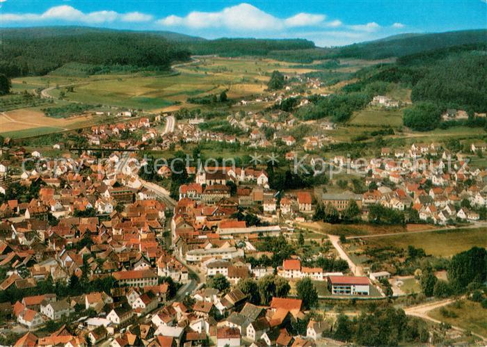 Hoechst Odenwald Erholungsort im Naturpark Bergstrasse Fliegeraufnahme