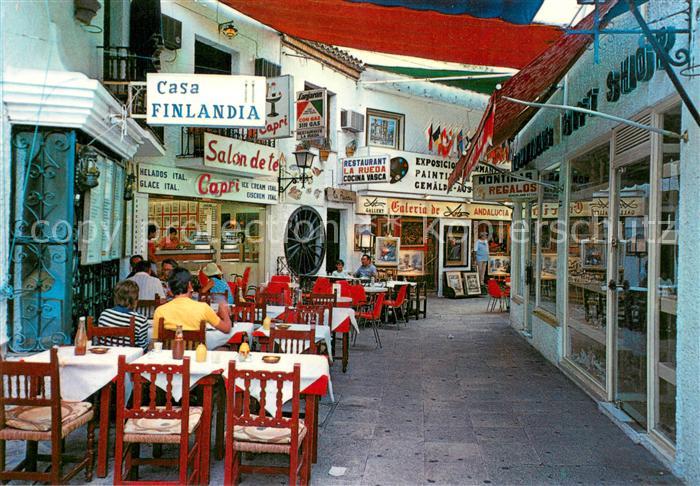 Torremolinos Barrio andaluz de La Nogalera Bar Restaurant Souvenir Galeria Andal