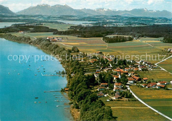 Gollenshausen Chiemsee Alpenpanorama Fliegeraufnahme