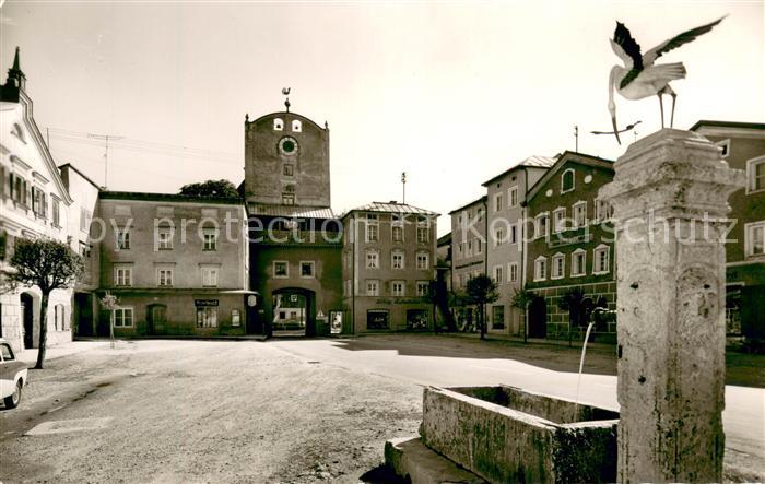 Tittmoning Salzach Laufener Tor Brunnen