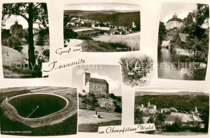 Trausnitz Wald mit Burg Hochspeicher Kirche Panorama