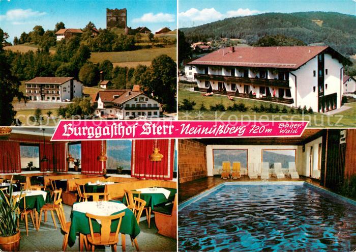 Neunussberg Burggasthof Sterr Gaststube Hallenbad